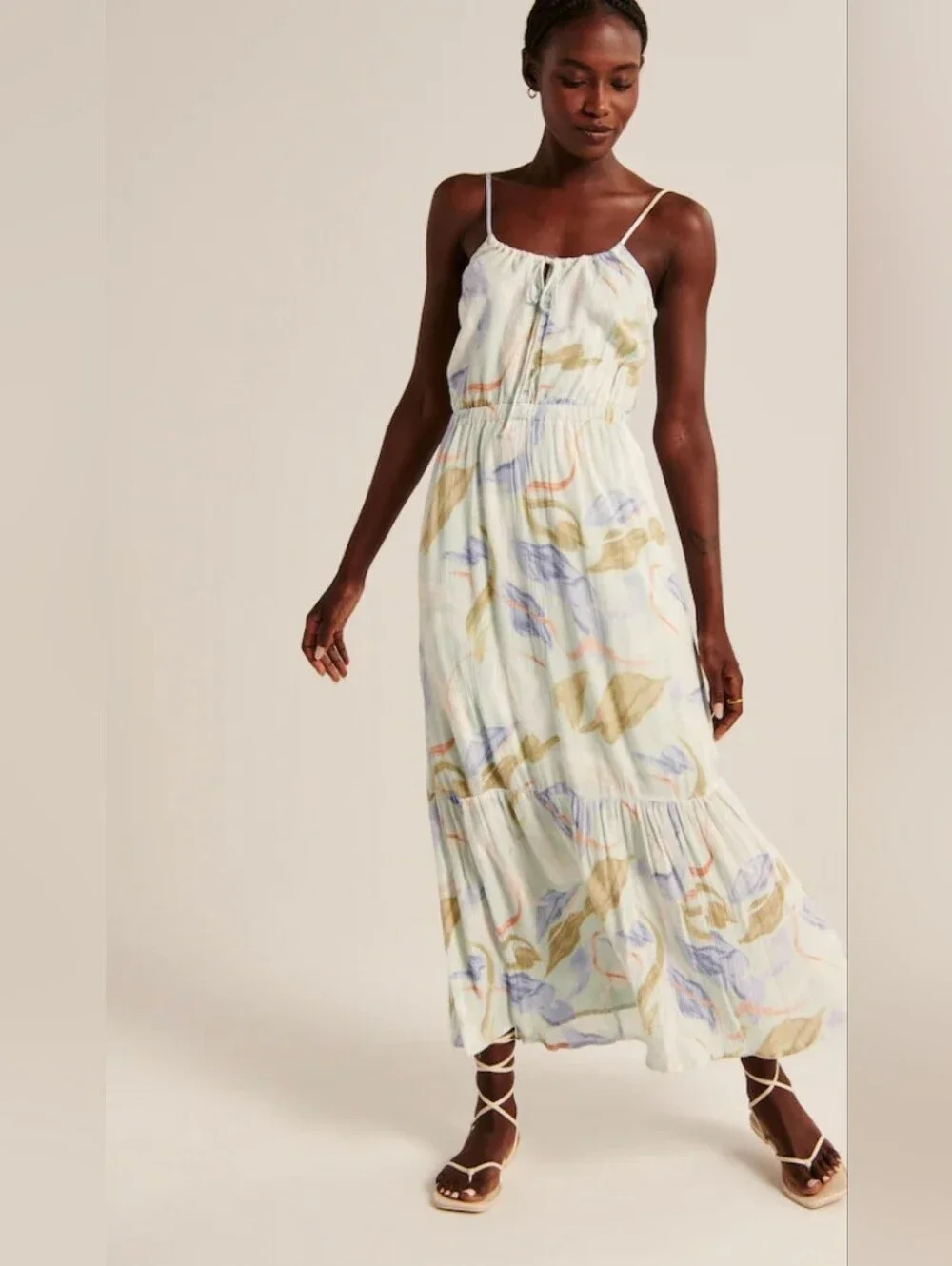 Abercrombie & Fitch Easy Waist Midaxi Dress Size XXLT NWT